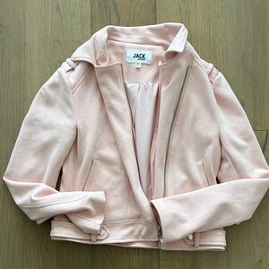 Jack by BB Dakota Blush Pink Suede Moto Jacket